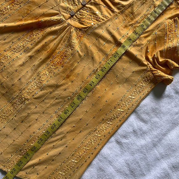 Sami & Jo Beaded, Tie Dyed, Henley Shirt- XL - Picture 8 of 13